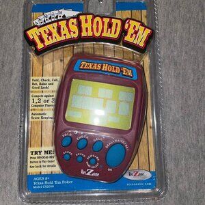 Vintage RecZone Texas Hold 'Em Electronic Card Game 2004 New In Package